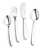 Edelstahl 18/10, poliert Wilkens Piccolino Kinderbesteck 4-teilig 18/10 in Geschenkverpackung, Edelstahl