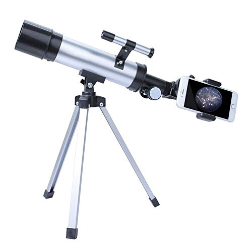 Telescopio astronómico para niños con buscador y adaptador de móvil