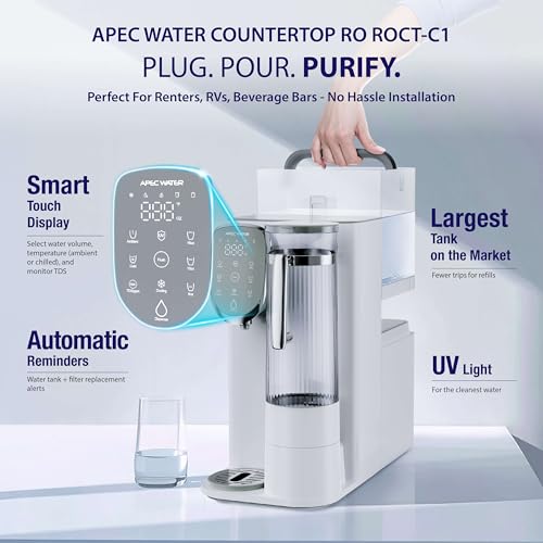 Image of APEC Water Countertop Reverse Osmosis Filter, Chills to 40F, 6 Stage