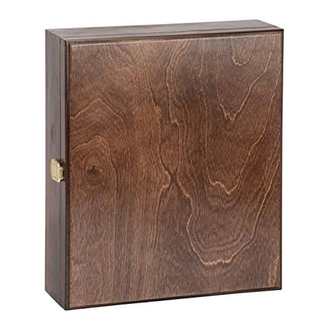 Triple Bottle, Wooden Gift Box for Wine, Champagne or Whisky (Brown) Wine NOT Included Cover