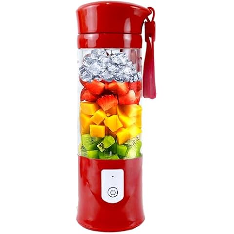 Portable Blender,Toycol Personal Blenders for Shakes and Smoothies with 6 Ultra Sharp Blades,13.5Oz Mini Blender USB Rechargeable for Travel/Picnic/Office/Gym(Red) Cover
