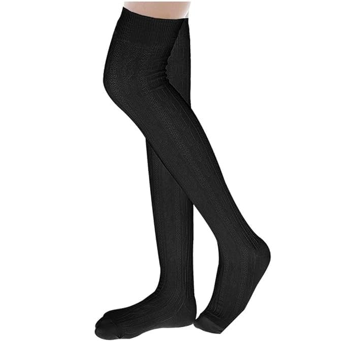 Wool Warm Socks Thigh High Socks for Women Cotton Over the Knee Thigh Long Boot Stocks Leg Warmers Women Socks for Cold Weather Socks for School/College/office (Set of 1)-image-12