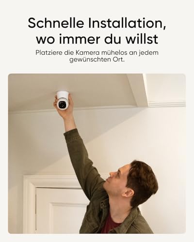 eufy Indoor Cam C220, 2K Überwachungskamera Innen, 360° Schwenk-/Neigefunktion, Indoor-Kamera mit WLAN, KI für Menschen/Bewegungen, Ideal als Babyphone/Haustierkamera/Sicherheit Zuhause – Bild 5