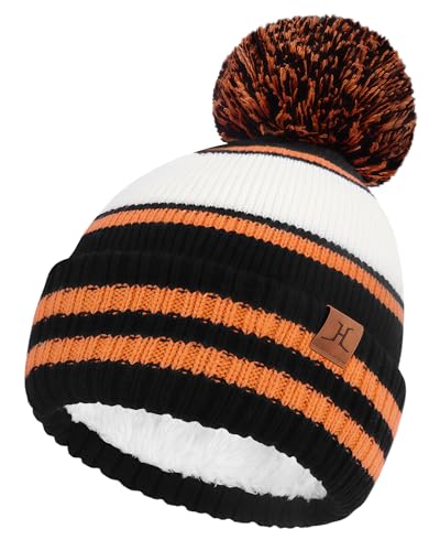 FZ FANTASTIC ZONE Kids Toddler Winter Hat Beanie with Warm Fleece Ski Baby Hats for 2-7 Years Skull Cap Baby Boys Girls Gifts