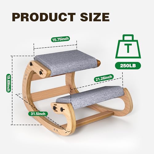 TinyHaven Ergonomic Kneeling Chair Wood