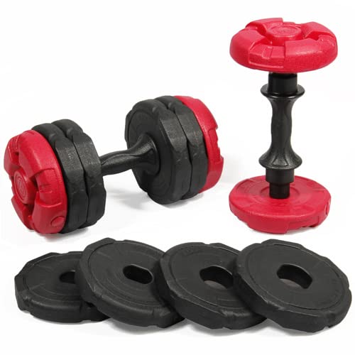 フラットベンチ ダンベル 10kg×2 連結 バーベル YouTen ☆期間限定価格 5/7まで☆ ダンベル 10kg 2個セット ［計 20kg