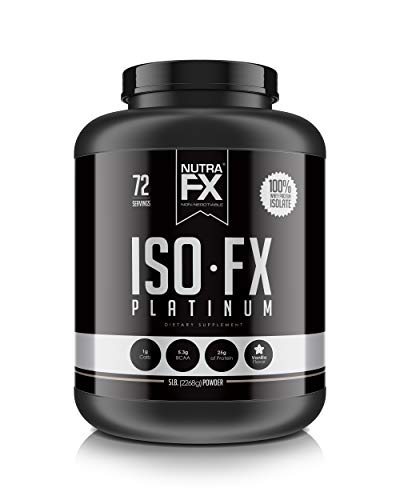 Whey Isolate Protein Powder, FX Supps 100% Whey Protein Powder (Vanilla) 25g of Protein + 6g BCAAS - Post Workout Protein Supplement, Muscle Recovery, 5.0lb