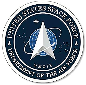 BRK StudioOfficial Round US Space Force Logo (dept of Air Force Trump Insignia Seal) Bumper Sticker Vinyl Decal BRK-VA-STICKERS-0019