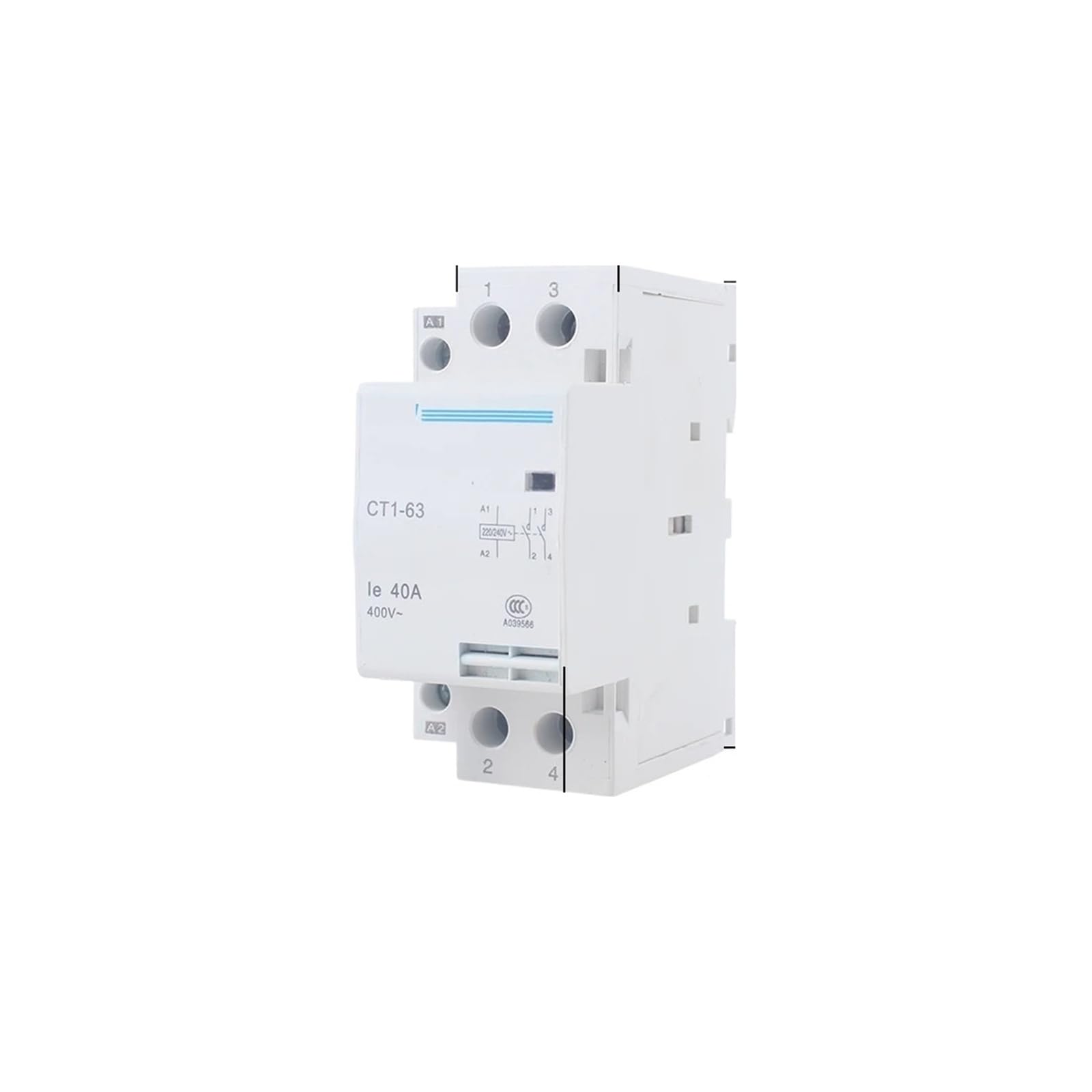 CT1-25 16A 25A 20A 2P 2NO 4P 4NO CT1-63 32A 40A 63A 230v 50or60HZ Din-schiene Haushalt AC Schütz(CT1-25-16A,4NO)