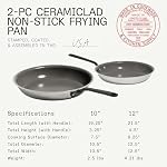 Made In Cookware - 2-Piece Nonstick Ceramic Frying Pan Set (Graphite Coating, Black Handle) - 5-Ply Stainless Clad - Professional Cookware - Crafted in USA - Image 3