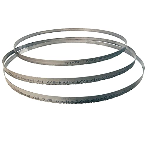 Foxbc 44-7/8 Inch Bandsaw Blades 10/14 Tpi For Milwaukee 48-39-0551, Dewalt Dcs374B Portable Band Saw, 44-7/8" X 1/2" X .020", 3-Pack #TOP5