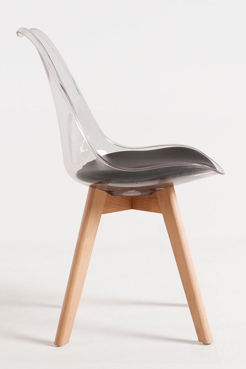 Regalos Miguel - Sillas Comedor - Silla Synk Transparente Asiento - Negro
