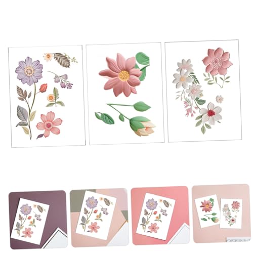Calcomanias de pared y flores primaverales BESPORTBLE que protegen de manchas 8