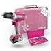Produktbild Extol Lady Akkubohrschrauber für Frauen, 12 Volt Akkuschrauber, Bohrmaschine für Holz, Metall & Kunststoff, Akku-Bohrer mit 12er Set Bits & Bohrer + Tasche, Werkzeug-Set Pink