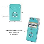 YUNCE-Cell-Phone-RFID-Ring-Stand-Stick-on-Wallet-for-Back-of-Phone-for-iPhone-Android-and-All-Smartphones-Adhesive-Credit-Card-Holder-for-Cell-Phone-Green