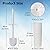 Topsky Toilet Brush & Holder Set, 2 Pack Plastic Round Barrel Loo Brush with 2 Replacement Heads, Durable for Bathroom, White