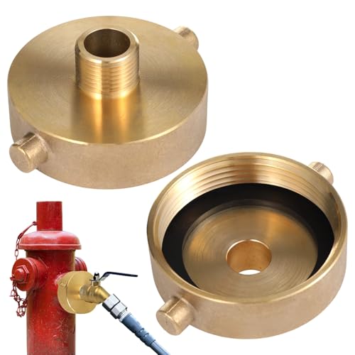Brass Fire Hydrant Hose Adapter, 2-1/2