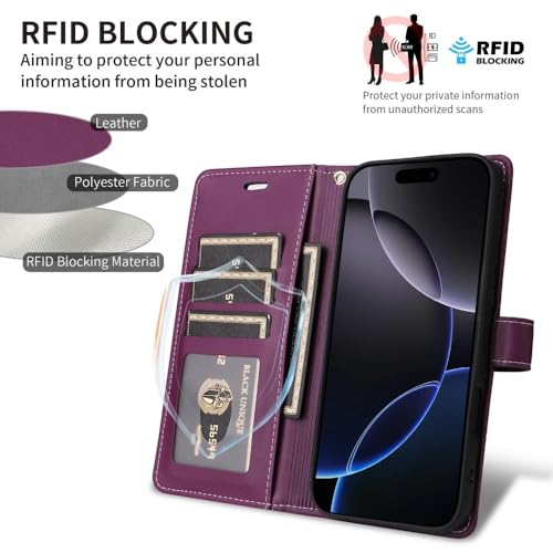 Coque iPhone 17 cuir bleu vert pour vos déplacements - 3