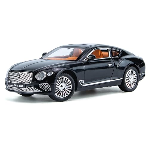 Image of 124 Diecast Metal Car Bentl Continental Diecast Toy Car for Kids Light Sound Pullback Openable Door