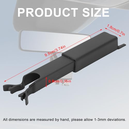 Image of KIMISS Rearview Mirror Wire Cover, for 1999‑2007 ABS Windshield Mirror Wire Cover Impact Mirror Wiring Cover | Easy Installation, Windshield Interior Mirror Wire Harness Cover Trim with Impact, Rear View Mirror accessories, Black