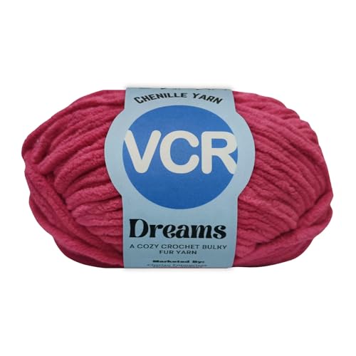 Image of VCR Rani Pink, 100 Grams Hank, 60 Meters Length, Premium Polyester Ball for Crochet and Knitting, Pack of 1 Yarn, Soft and Bulky Fur Suitable for DIY