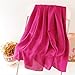 vimate large silk Scarf for Women-hot pink Silky neck Shawls long Lightweight Sunscreen hijab Headscarf for Beach Outgoing travel(Style 56-Hot Pink)