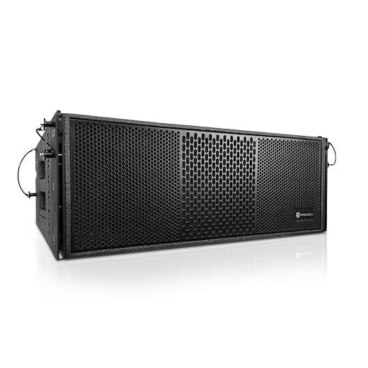 PRORECK Dual 10'' Full Range 5000W P.M.P.O Powered Line Array Speaker, Portable Professional Sound System, DSP Speaker, High-Fidelity Audio, for Live Performances, Outdoor Events and Stage (PR-210BP)