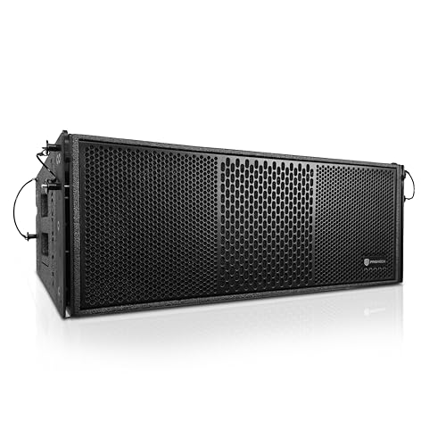 PRORECK Dual 10'' Full Range 5000W P.M.P.O Powered Line Array Speaker, Portable Professional Sound System, DSP Speaker, High-Fidelity Audio, for Live Performances, Outdoor Events and Stage (PR-210BP)