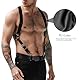 BDSMYOU Herren Punk Body Brust Harness Männer Leder Geschirr,Sexy Unterwäsche für Mann,Gothic Männer Kleidung PU-Leder Unterwäsche Herren,Sexy Sklave Bandage Kostüme für Erwachsene Gay Harness