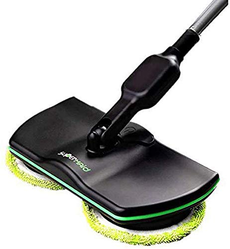 AZBYC Trapeador Rotativo Inalámbrico Eléctrico, Fregadora Eléctrica Recargable, Fregadora, Fregadora, Piso De Aspiradora De Mano Y Barredora De Azulejos para Alfombras