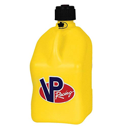 Vp Racing Fuels 5 Gallon No Spill Trigger Fuel Hose Fluid Control System W/ 5 Gallon Motorsport Racing Liquid Container Utility Can, Yellow (2 Pack) #TOP2