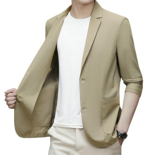 Blazer homme soie glacée léger veste décontractée de printemps