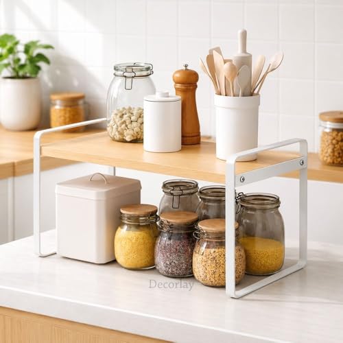 Image of Decorlay Metal & Laminate Board Storage Organizer (Oak Frame White)