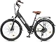ESKUTE C100 Plus E-Bike, 26 Zoll Elektrofahrrad, E-Cityrad 250W HeckMotor, 36V 13Ah Wechselakku,bis zu 80km, LCD-Display, Tiefeinsteiger E-CityBike Für Damen und Herren Erwachsene