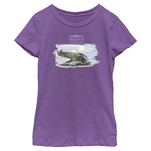 T-shirt Star Wars fille coton violet confortable taille Small