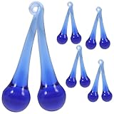 TOYANDONA 10 Stück Kristallprismen Anhänger Hängedekoration aus Glas Mittelgroß Mittelblau für Kronleuchter Lampen Fenster Hochzeit Selbstgemacht