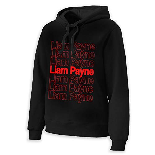 Liam Payne Hoodies Womens Hoodie Sweater Classic Long Sleeve Tops Hooded Sweatshirts L Black