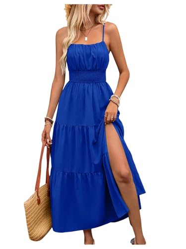 Image of BEAUDRM Women's Summer Maxi Dresses Boho Dresses Beach Vacation Sundresses | Fall Wedding Guest Dress, Summer Dresses for Women, Vacation Summer Outfits, Flowy Dresses