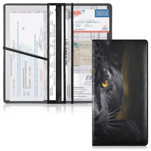 Organizador de documentos para auto cuero miniatura 2