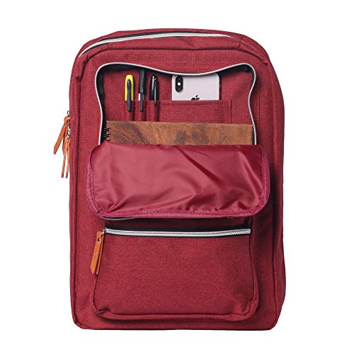 Chef Knife Bag Vintage Backpack | 30+ Pockets for Knives & Kitchen Utensils Tools | Large Pockets for Tablets & Notebooks | Great Gift for Executive Chefs & Culinary Students (Red)
