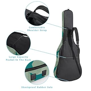 Housse de guitare acoustique étanche avec double bandoulière et poche Carte du monde rétro amusante avec vélo… - Les Beatles, Paul McCartney, John Lennon, RIngo Starr, George Harrison Housse de guitare acoustique étanche avec double bandoulière et poche Carte du monde rétro amusante avec vélo… – Image 3