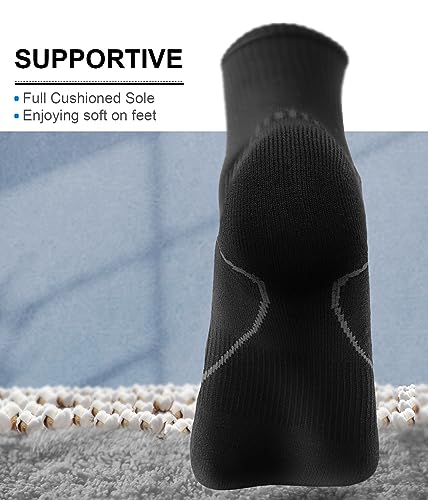 Image of BULLIANT Men 6-Pack Athletic Compression Crew Socks for Running Gym Sports