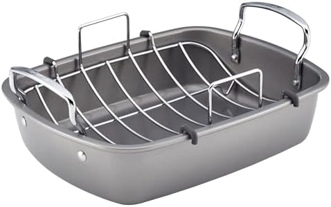 Circulon Total Bakeware Nonstick Roaster, Roasting Pan with Rack,...