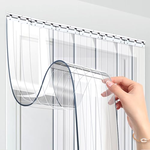FVTVHEV Rideau Industriel PVC Lanières 180-300cm x 15cm Isolant Épaisseur 2,8mm Entrepôts Usines Supermarchés