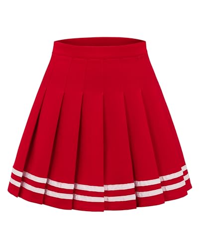 Image of Pleated Skirts for Women, High-Waisted A-Line Mini Tennis Skater Skirt | Easy pull-on elastic waist, Clean solid color, School uniform outfits, Cheerleader outfits, Everyday campus wear
