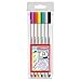 Price comparison product image Premium Fibre-Tip Pen - STABILO Pen 68 brush Wallet of 6 Assorted Colours