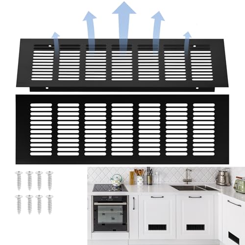 TsunNee 4PCS Air Vent Grilles Cover, 300 x 100mm Aluminum Alloy Kitchen