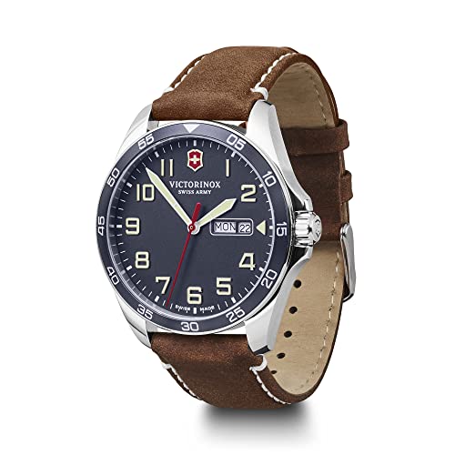 Victorinox Fieldforce Watch With Blue Dial And Brown Leather Strap #TOP1