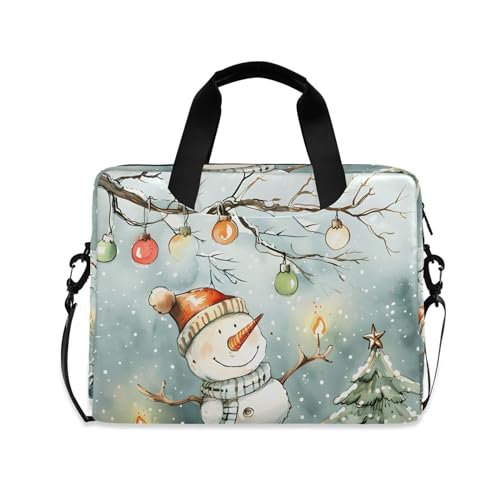 Maletín con diseño de muñeco de nieve para laptop 13-15.6 pulg miniatura 1