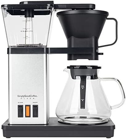 SimplyGoodCoffee Coffee Maker / Coffee Machine. 8 Cup Automatic Drip Pour Over Coffee Brewer. Easy To Use, Durable Stainless, Gold Cup Standard